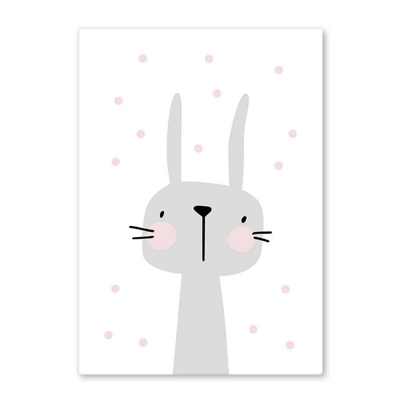 Cartoon Rabbit Crown Girl Bedroom Decoration Painting
