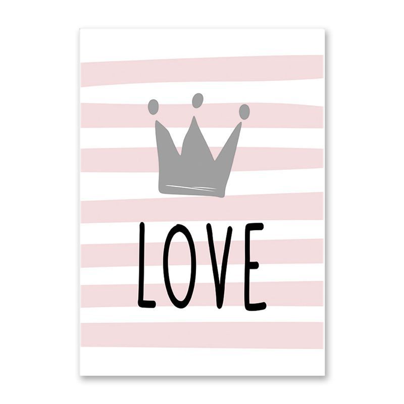 Cartoon Rabbit Crown Girl Bedroom Decoration Painting