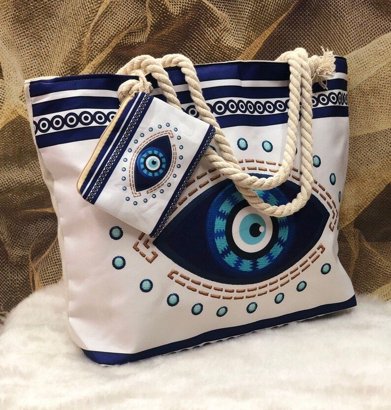 Women's Cotton Portable Large Capacity Seaside Shoulder Bag