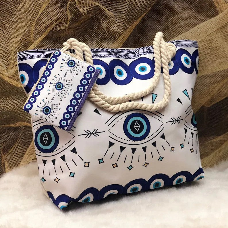 Women's Cotton Portable Large Capacity Seaside Shoulder Bag