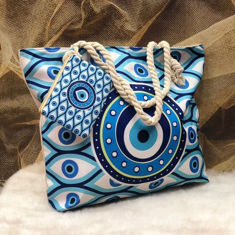 Women's Cotton Portable Large Capacity Seaside Shoulder Bag