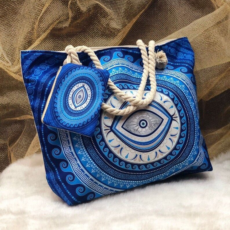 Women's Cotton Portable Large Capacity Seaside Shoulder Bag