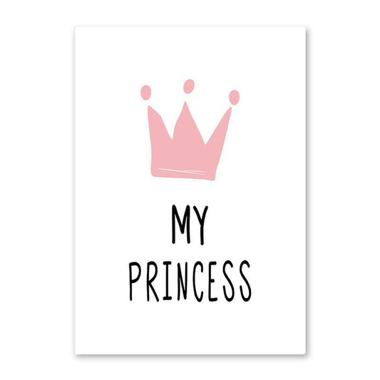 Cartoon Rabbit Crown Girl Bedroom Decoration Painting