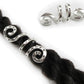 Silver Viking Spiral hair braid